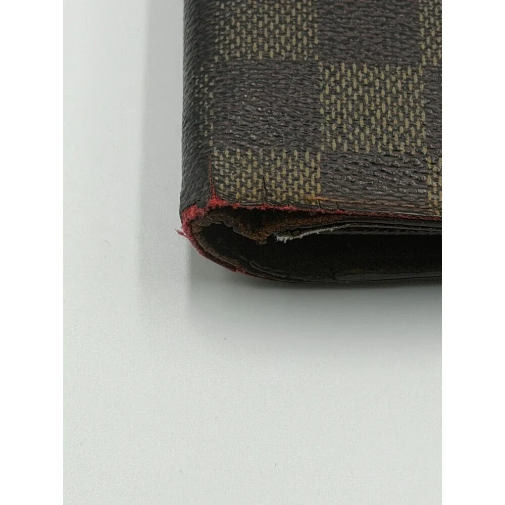 Authentic Louis Vuitton Vintage Brazza Wallet Men's Brown Damier Graphite Zip